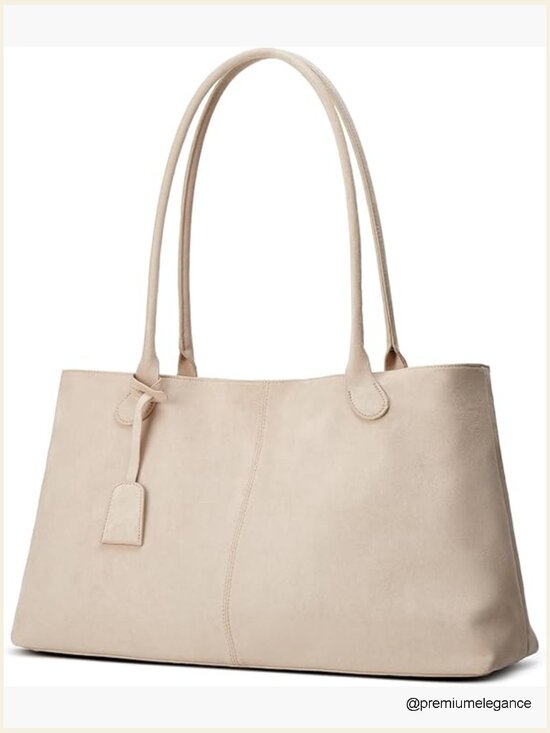 Handbags - Faux Suede Hobo Tote Shoulder Bag Large Capacity Handbag Satchel